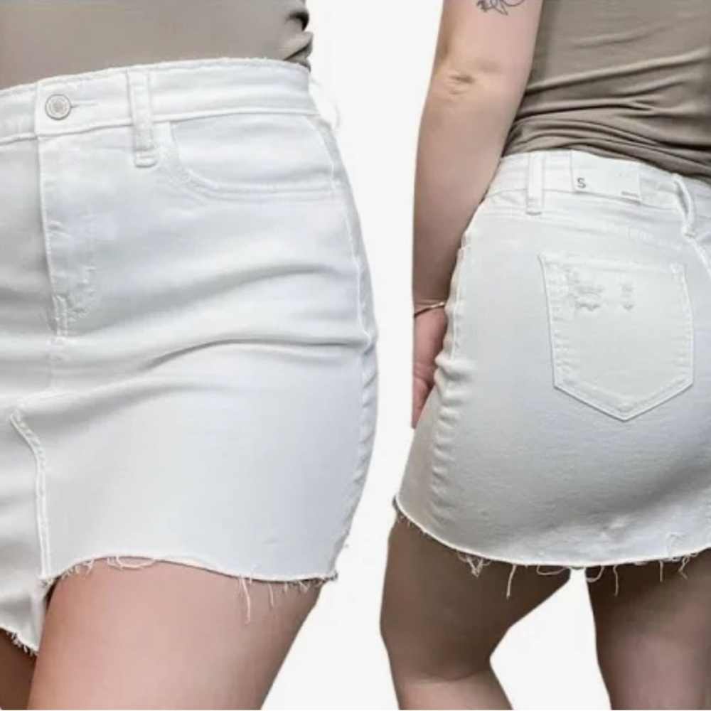 Zenana Outfitters White Pencil Mini Skirt Casual